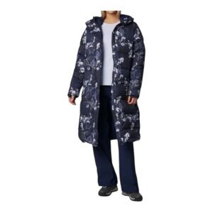 Columbia Women’s Boundless Days Print Long Down Jacket 1X City Outdoor Camping